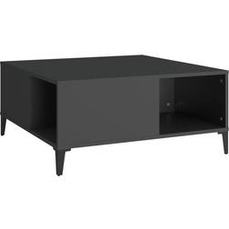 vidaXL Engineered Wood Black Coffee Table 80x80cm