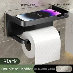 Temu Wall-Mounted Toilet Paper Holder With A Shelf