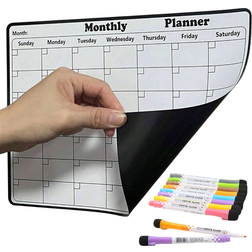 Shein Erase Magnetic Refrigerator Calendar Set White