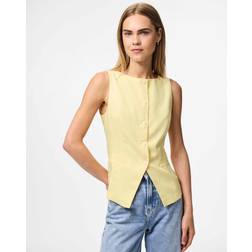 Pieces Pcjoline Waistcoat Toppe Til Kvinder - French Vanilla