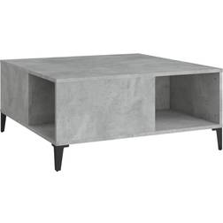 vidaXL Engineered Wood Concrete Grey Coffee Table 80x80cm