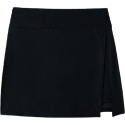 Shein Swim Lushoire Women's Plain Beach Shorts with Side Slits, Elegant Swim Shorts, for Summer Holidays