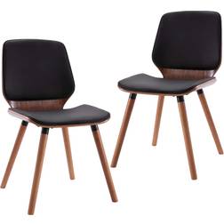 vidaXL 287380 Black/Dark Brown Köksstol 85cm 2st