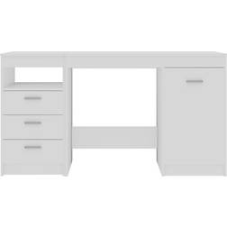 vidaXL 3054780 White Skrivbord 50x140cm 2st
