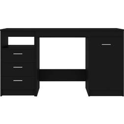 vidaXL 3054781 Black Writing Desk 50x140cm 2pcs