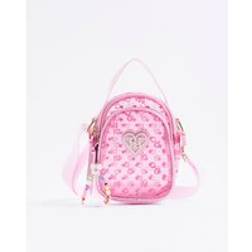 River Island Girls Pink Ri Monogram Jelly Cross Body Bag