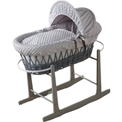 For Your Little One Wicker Baby Moses Basket with Stand Grey 19.3x32.7"