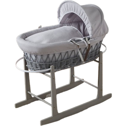 For Your Little One Wicker Baby Moses Basket with Stand Grey 19.3x32.7"