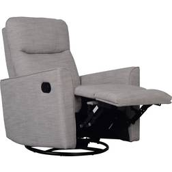 OBaby Madison Swivel Glider Recliner Chair Pebble