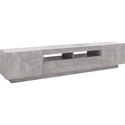 vidaXL LED Lights Concrete Grey TV-bänk 200x40cm