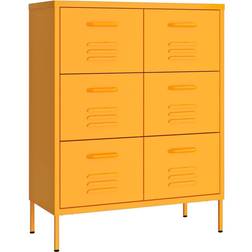 vidaXL Drawer Mustard Yellow Storage Cabinet 80x101.5cm