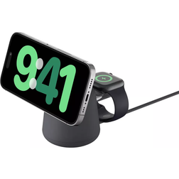 Belkin BoostCharge Pro 2-in-1 Wireless Charging Dock with MagSafe 15W Charcoal