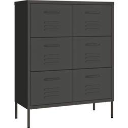vidaXL Drawer Anthracite Storage Cabinet 80x101.5cm