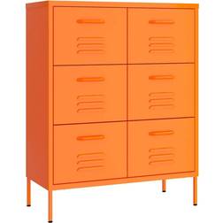 vidaXL Drawer Orange Storage Cabinet 80x101.5cm