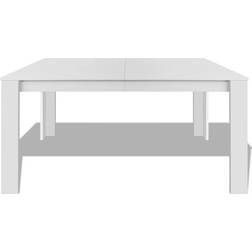 vidaXL Engineered Wood White Dining Table 80x140cm