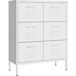 vidaXL Drawer White Storage Cabinet 80x101.5cm