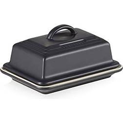 Le Creuset Stoneware Matte Black Smörfat