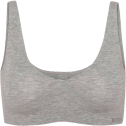 Boody Seamfree Crop Bra - Light Grey Marl