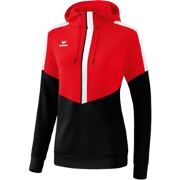 Erima Womens Squad Hoody - Red/Black/White