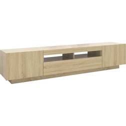 vidaXL LED Lights Sonoma Oak TV-bänk 200x40cm