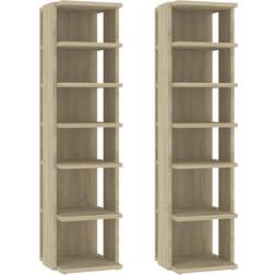vidaXL 808492 Sonoma Oak Skostativ 27.5x102cm 2stk