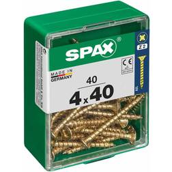 Spax PZ Countersunk Zinc Yellow 40pcs