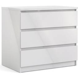 Tvilum Naia White High Gloss Chest of Drawer 77x70.1cm