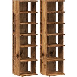 vidaXL 856665 Old Wood Skoställ 28x102cm 2st