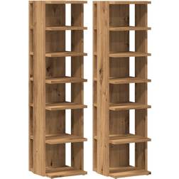 vidaXL 856667 Artisan Oak Skostativ 28x102cm 2stk