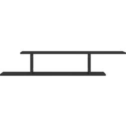 vidaXL Wall Mounted Black TV Bench 125x23cm