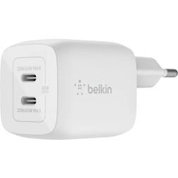 Belkin Dual USB-C GaN Wall Charger with PPS 45W White