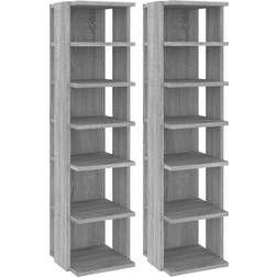 vidaXL 815975 Grey Sonoma Skoställ 27.5x102cm 2st