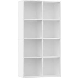 vidaXL Wood White Book Shelf 130cm