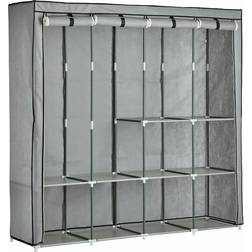 Argos Home Triple Modular Fabric Grey Black Wardrobe