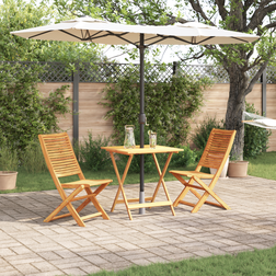 vidaXL 3-Piece Folding Solid Acacia Wood Bistro Set