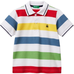 United Colors of Benetton Short-Sleeved Striped Polo Shirt - Multi Color