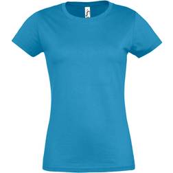 Sol's Women's Imperial Heavy Short Sleeve T-shirt - Aqua