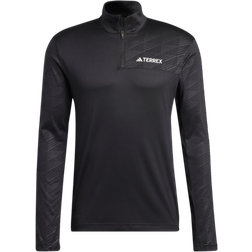 adidas Men's Terrex Multi Half Zip Long Sleeve Tee - Black