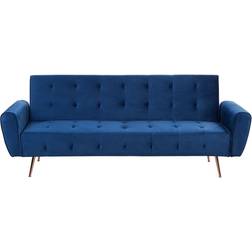 Beliani Selnes Navy Blue Sofa 212cm 3 Seater