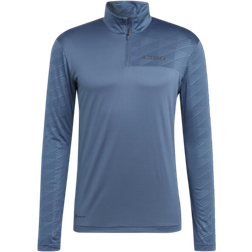 adidas Men's Terrex Multi Half Zip Long Sleeve Tee - Wonder Steel