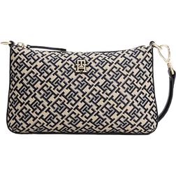 Tommy Hilfiger Monogram Jacquard Shoulder Pouch Bag - Space Blue