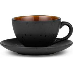 Bitz Black/Amber Tea Cup 24cl