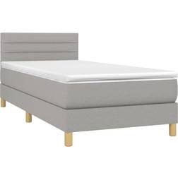 vidaXL LED Box Spring Light Gray Ramsäng 80x200cm