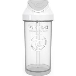 Twistshake Sugrörsflaska 360ml White