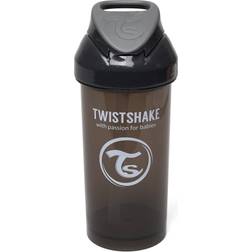 Twistshake Kop m Sugerør 360ml Black
