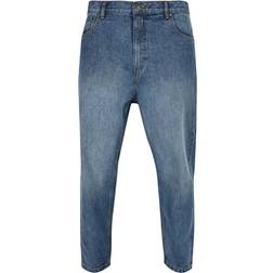Urban Classics Cropped Tapered Jeans - Middeep Blue