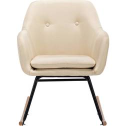 vidaXL Fabric Cream Gungstol 79cm