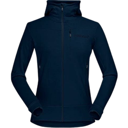 Norrøna Women's Falketind Warmwool2 Stretch Zip Hood - Indigo Night