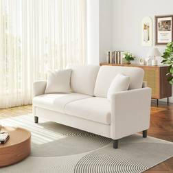 17 Stories Nikali Beige Sofa 375.9cm 3 Seater