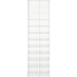 vidaXL 800375 High Gloss White Shoe Rack 54x183cm
